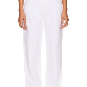 White Straight-Leg Pants